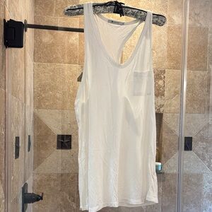 T ALEXANDER WANG White Sleeveless Tank Top